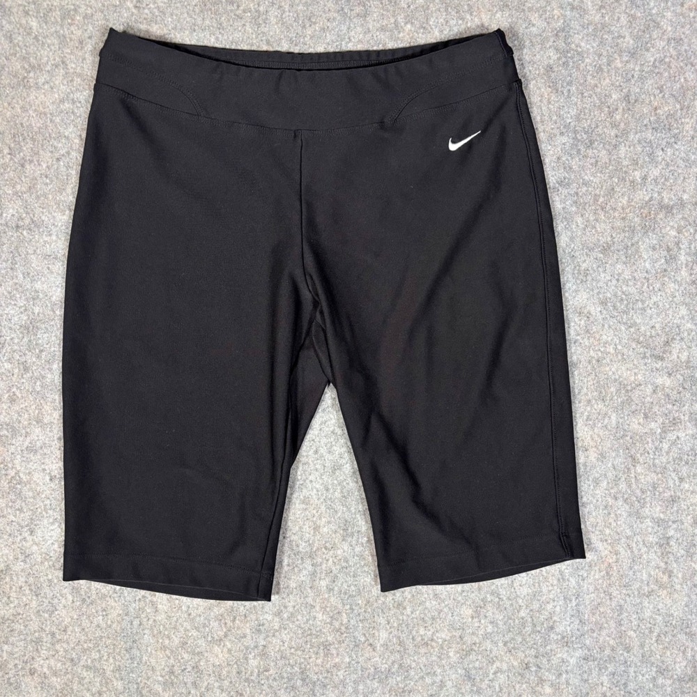 Nike Biker Yoga Shorts Womens S VTG Black Fit Dry Athletic Cycling Performance
